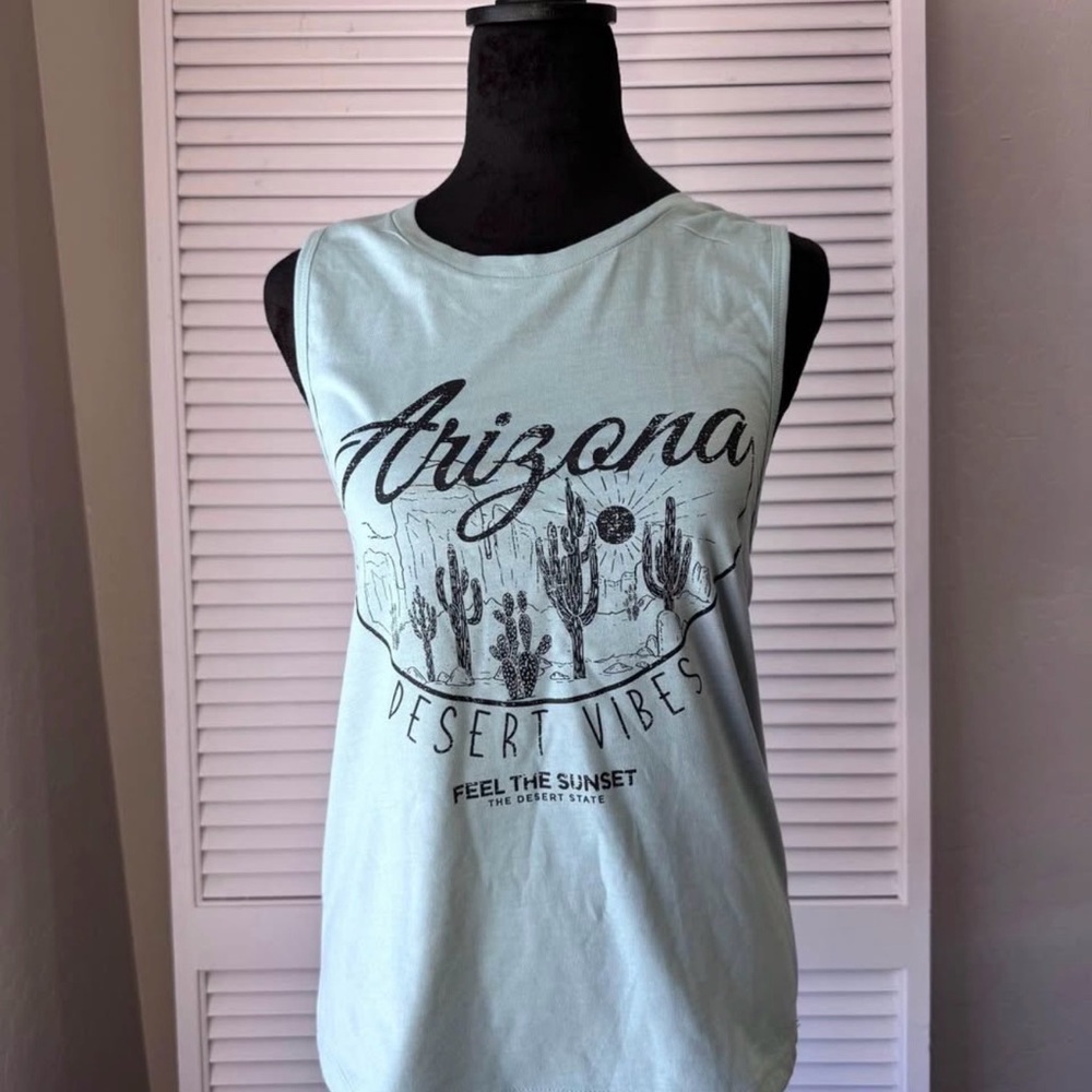 Arizona Desert Vibes Women's Tank Top - Light Blue